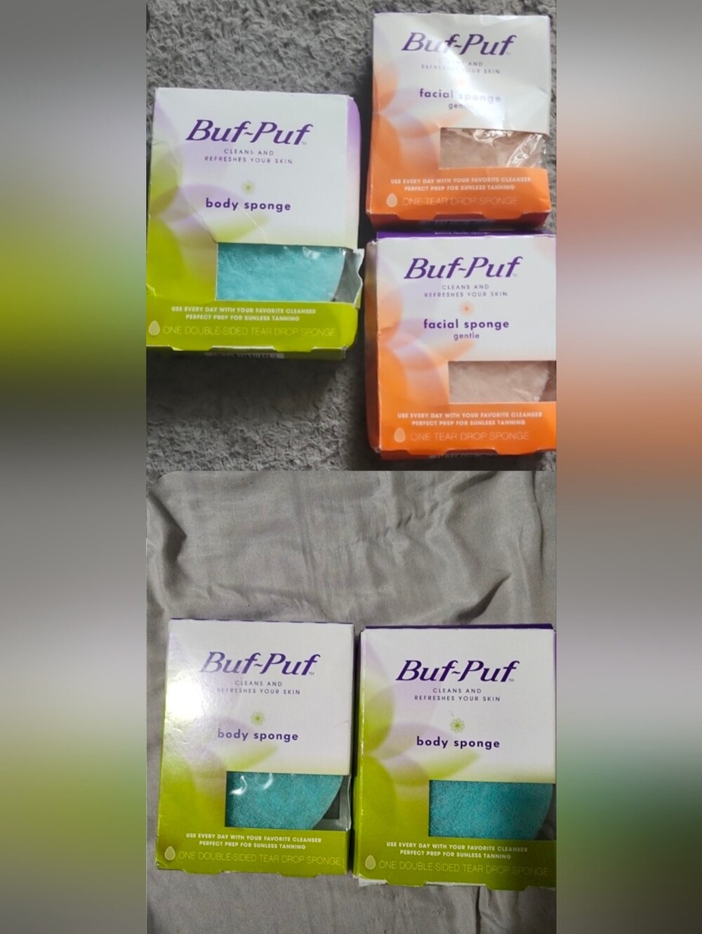 5 buf puf Body Sponge and Facial Sponges